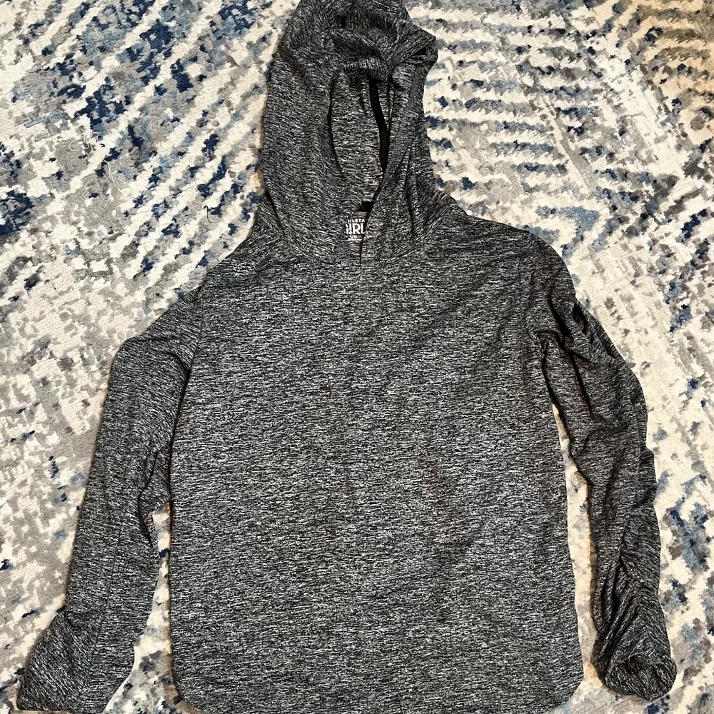 Athleta girl gray marled sport pullover hoodie Large/12